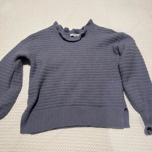 Madewell Ribbed Knit Sweater in Soft lilac/light purple